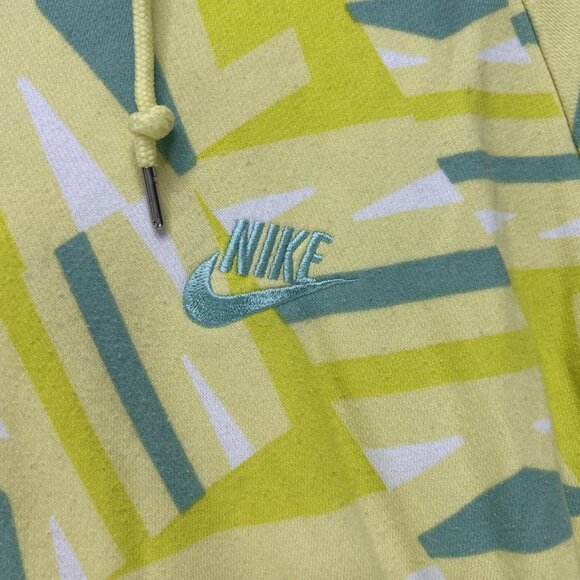 NIKE Youth Zip Up Hoodie Geometric Yellow Blue Youth Size XL (16-18) - Picture 2 of 11